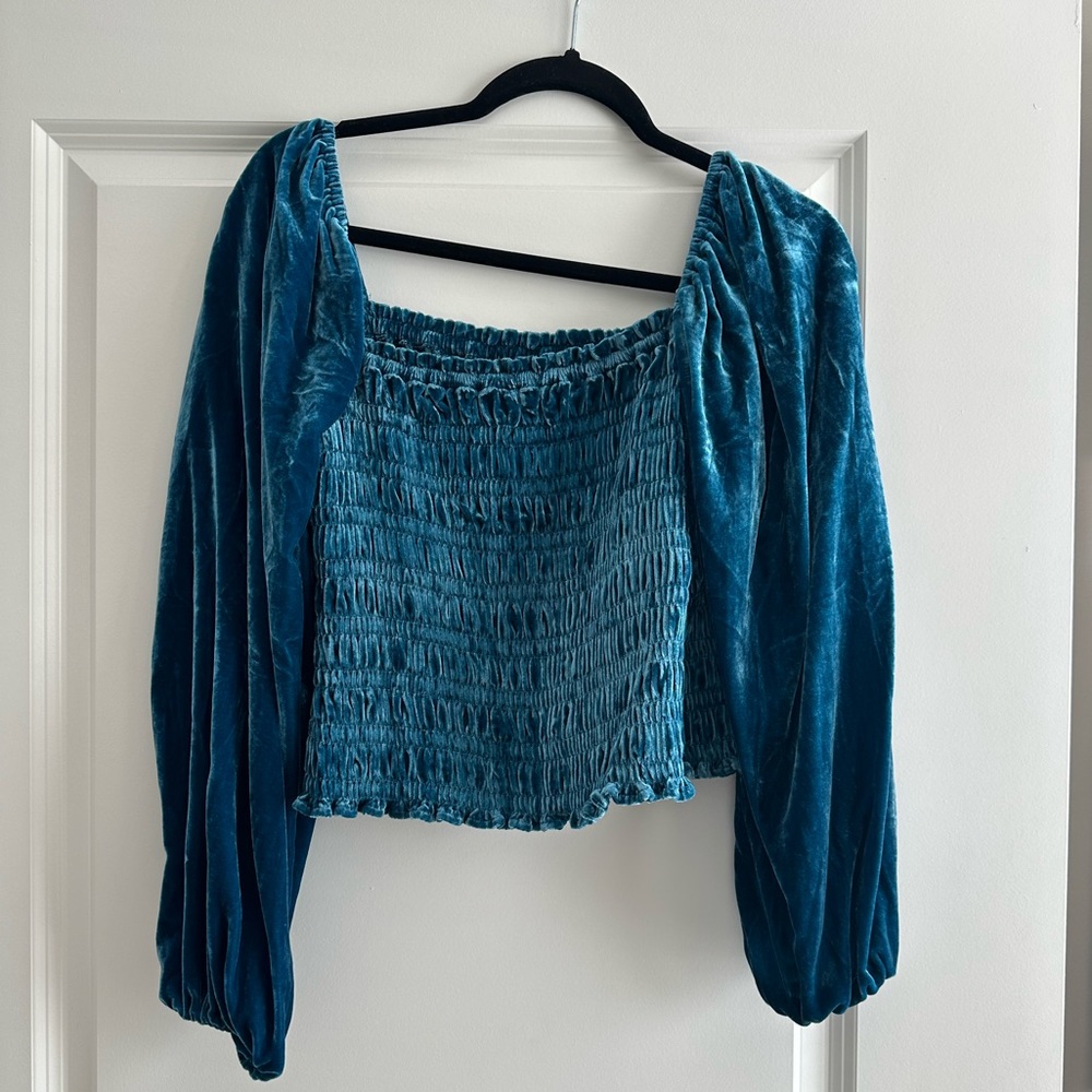 Anthropologie Velvet Top